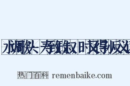 水调歌头·寿致政叔，时又得孙反义词是什么意思的图片